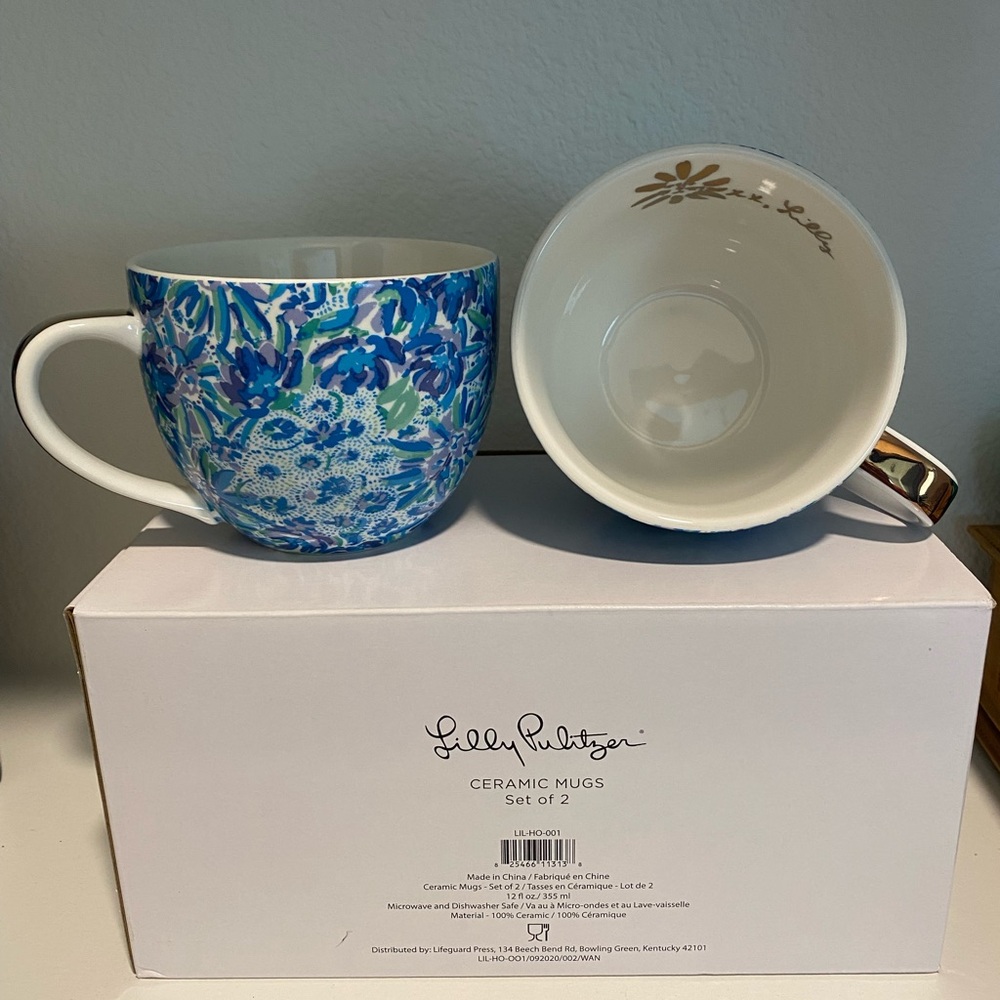 Lily Pulitzer Ceramic Cups